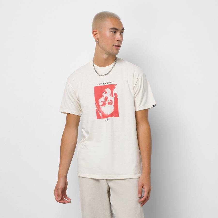 Vans Boxed T-shirt Tête De Mort Blanc Antique