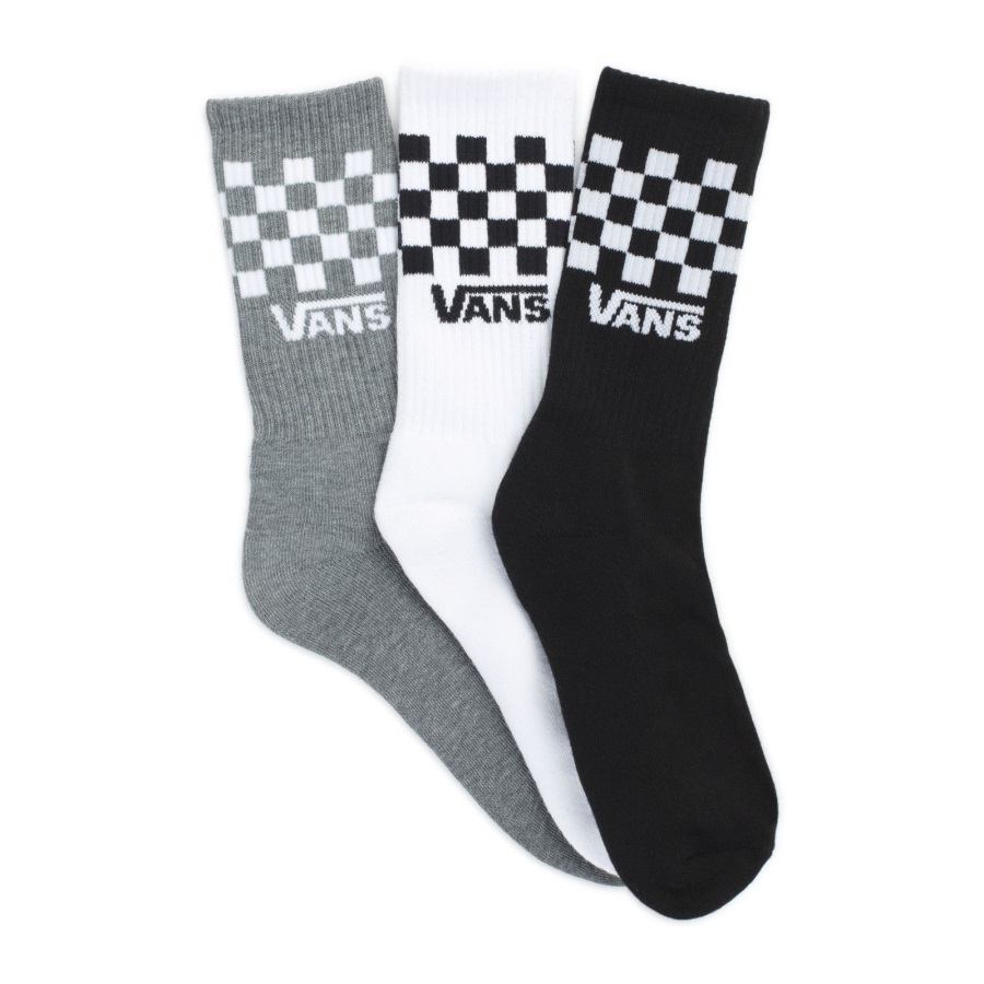 Vans Damier Crew Chaussettes 3 Pack Taille 9.5-13 Multi