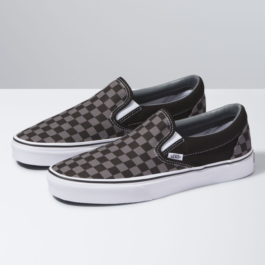Vans Checkerboard Slip-on Check Noir-étain