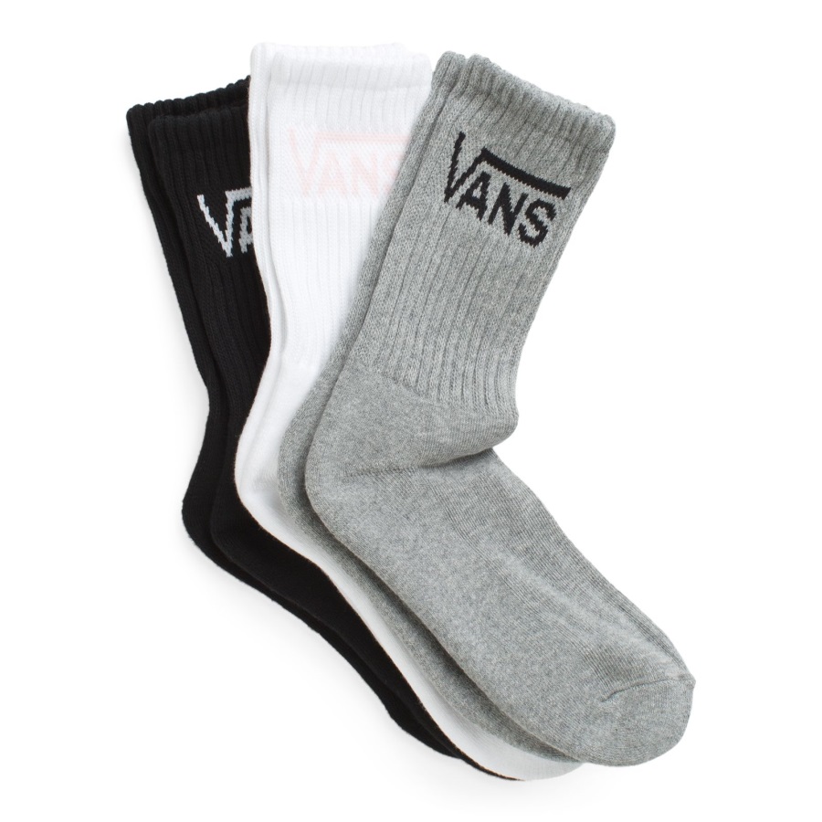 Vans Classic Crew 3 Pack Femme 6.5-10 Blanc-gris Chiné