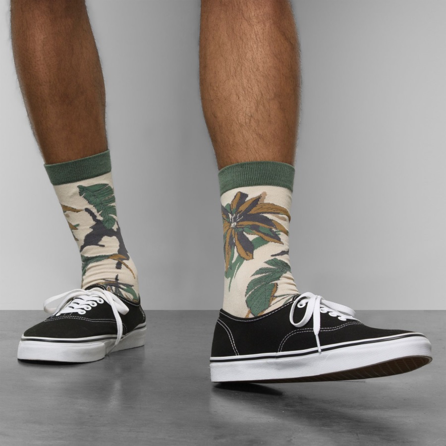 Vans Classic Print 3/4 Crew Sock 9.5-13 Vert Canard