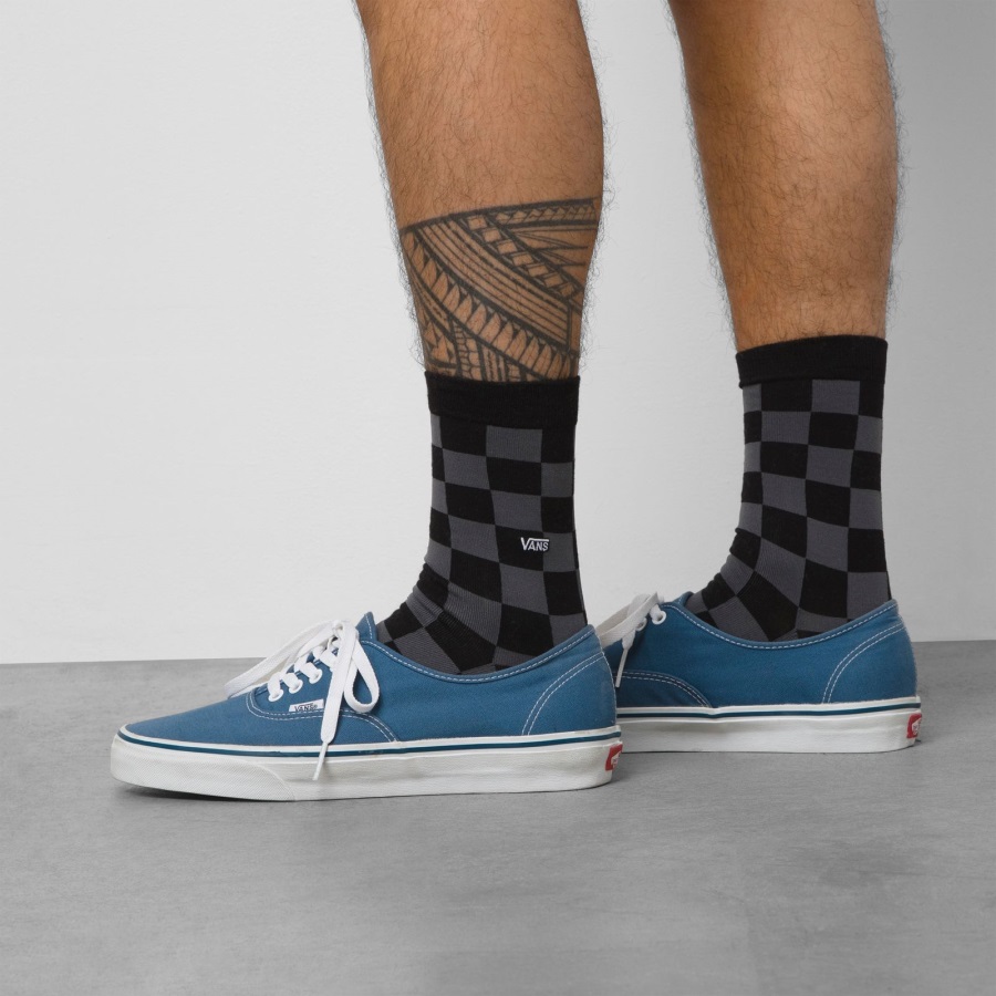 Vans Classic Print 3/4 Crew Sock Taille 9.5-13 Noir-anthracite