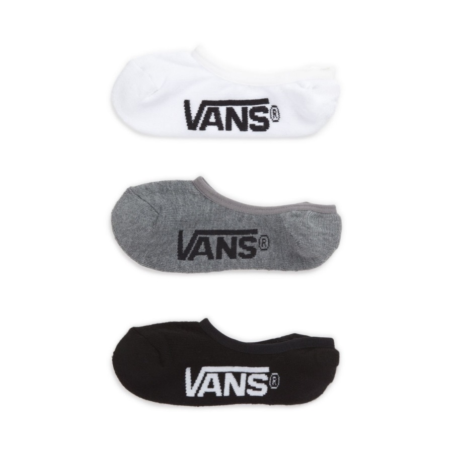 Vans Classic Super No Show Sock 3 Pack 6.5-9 Noir Assorti