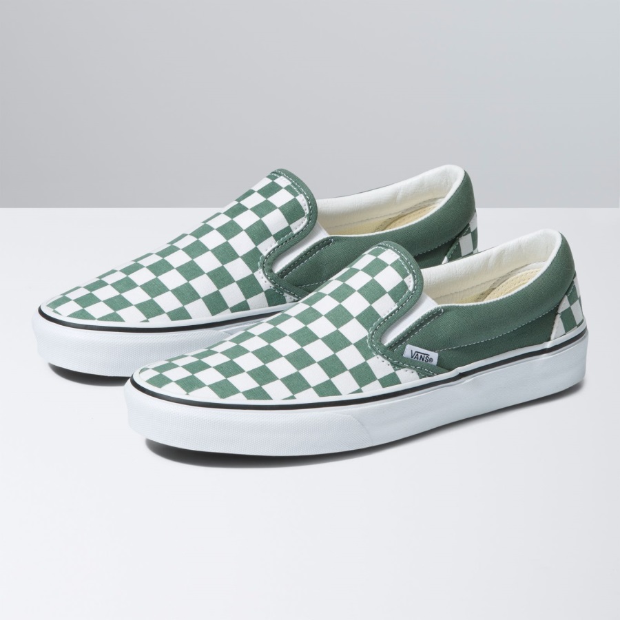 Vans Color Theory Classique Slip-on Damier Vert Canard