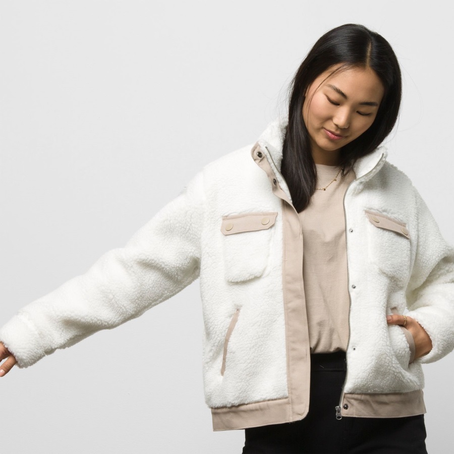Vans Veste Sherpa Douillette Guimauve