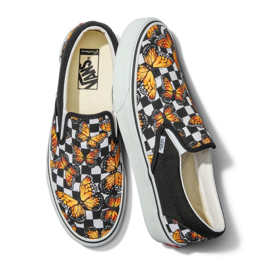 Vans Customs Papillon Damier Sans Lacets