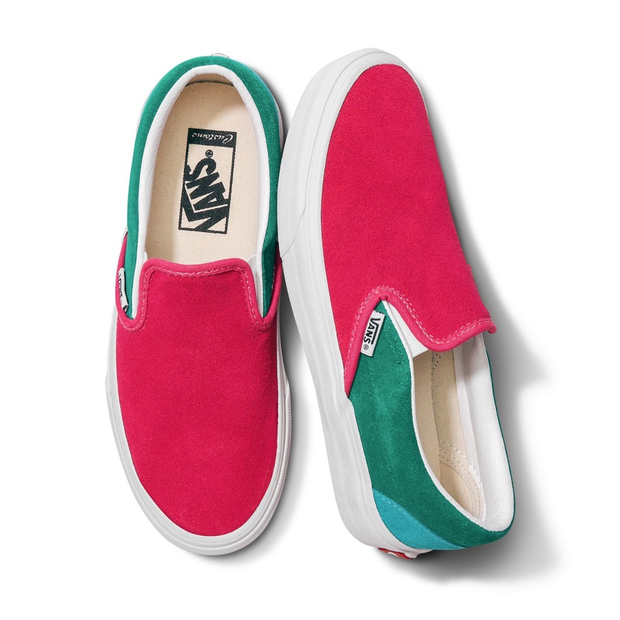 Vans Customs Slip-on En Daim Color Block