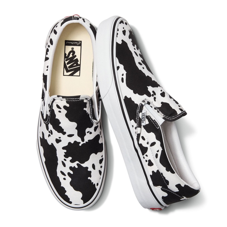 Vans Customs à Enfiler Imprimé Vache
