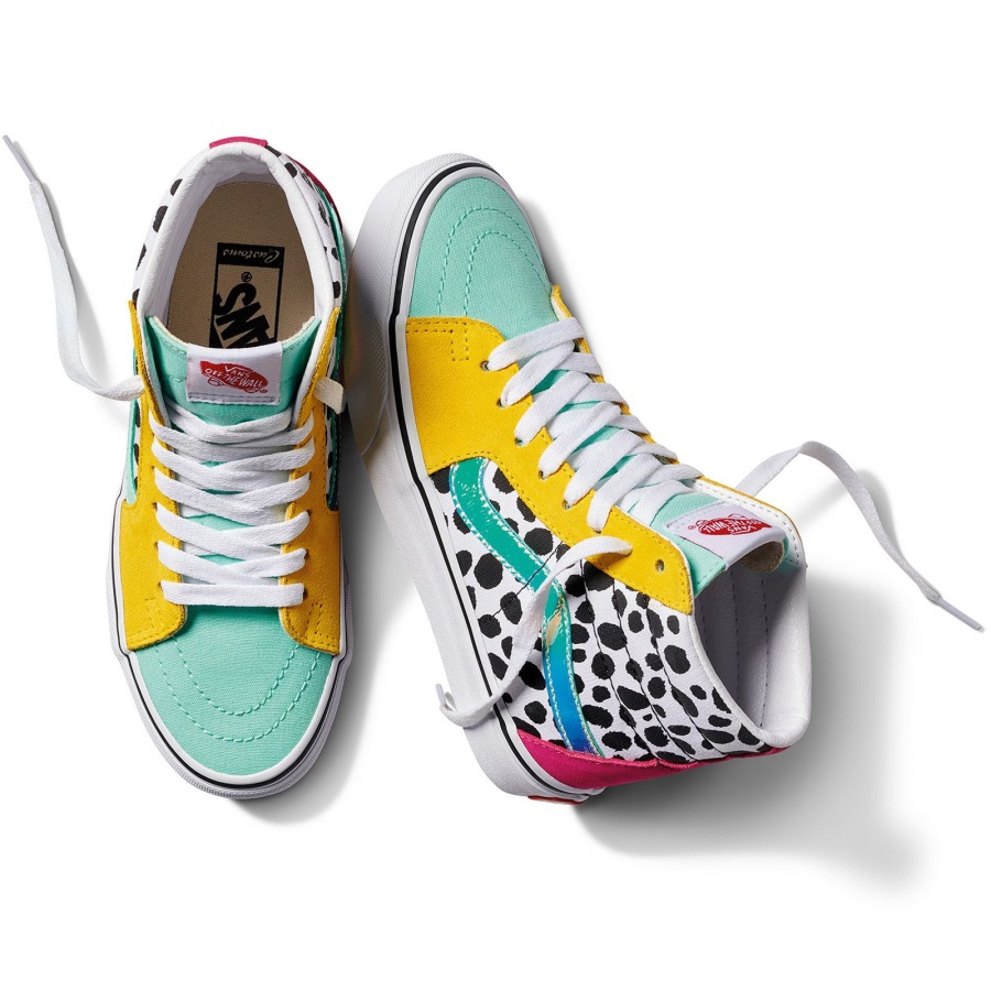 Vans Customs Dalmatien Bloc De Couleur Sk8-hi