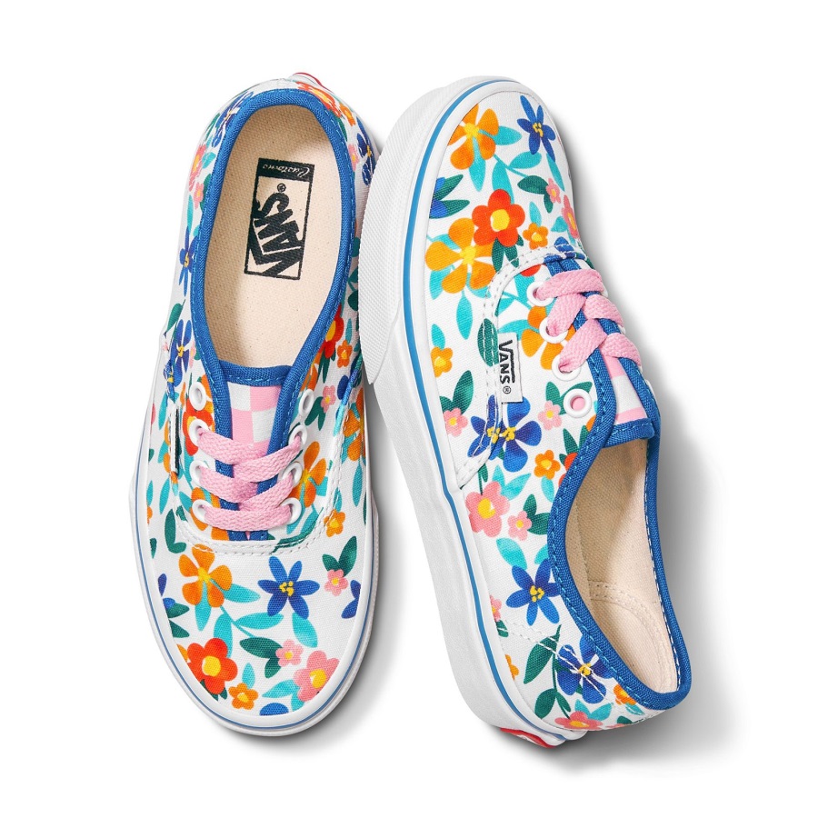 Vans Customs Enfants Peint Floral Authentique