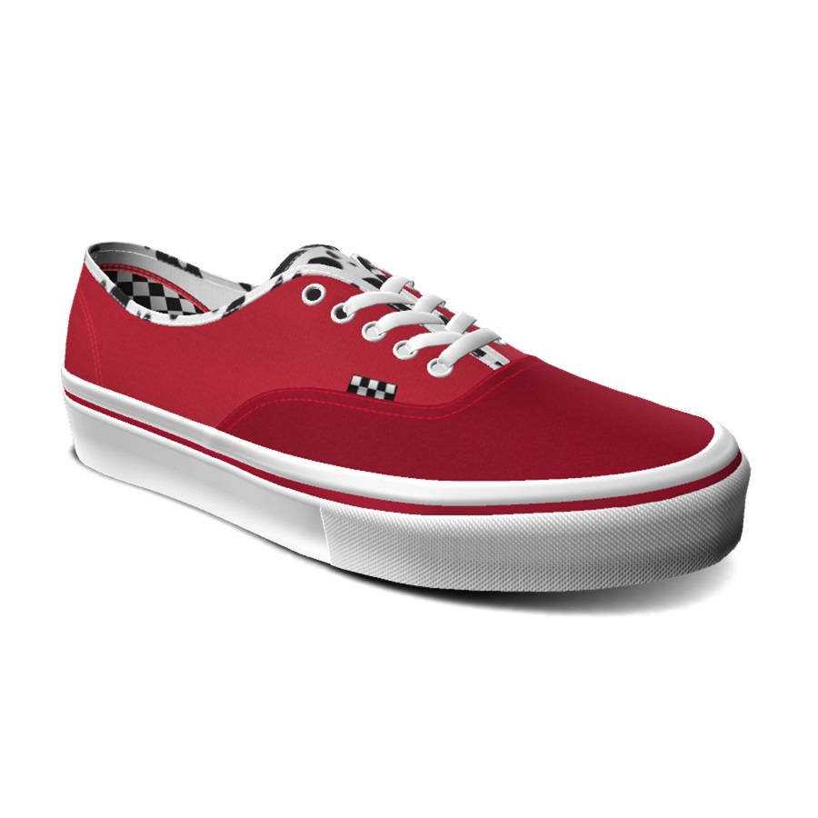 Vans Customs Racing Skate Rouge Authentique