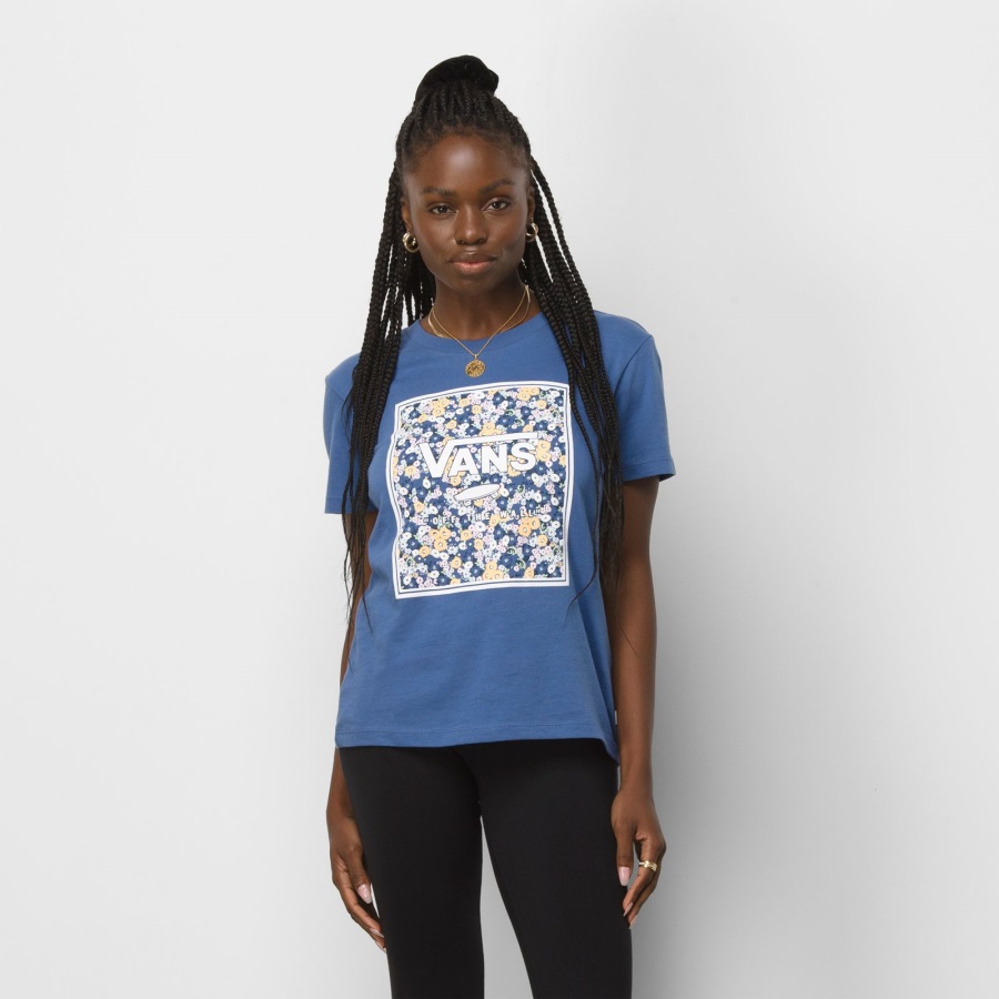 Vans Deco Box T-shirt Ras Du Cou True Navy