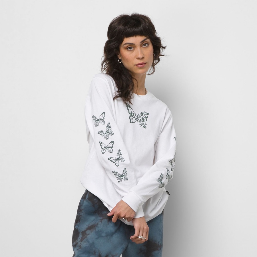 Vans Flicker Fly Manches Longues Bff T-shirt Blanc
