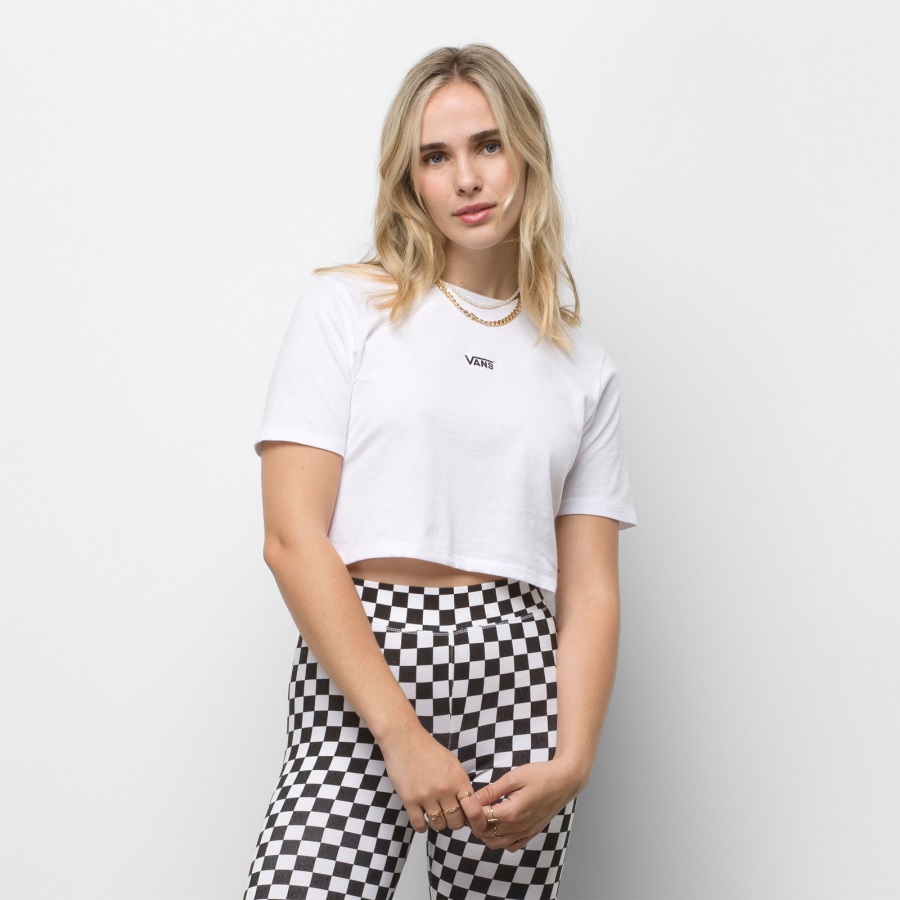 Vans Flying V Crop Crew Sport T-shirt Blanc