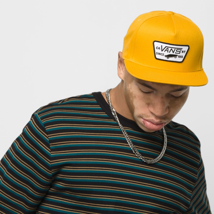 Casquette Snapback Vans Full Patch Jaune Doré