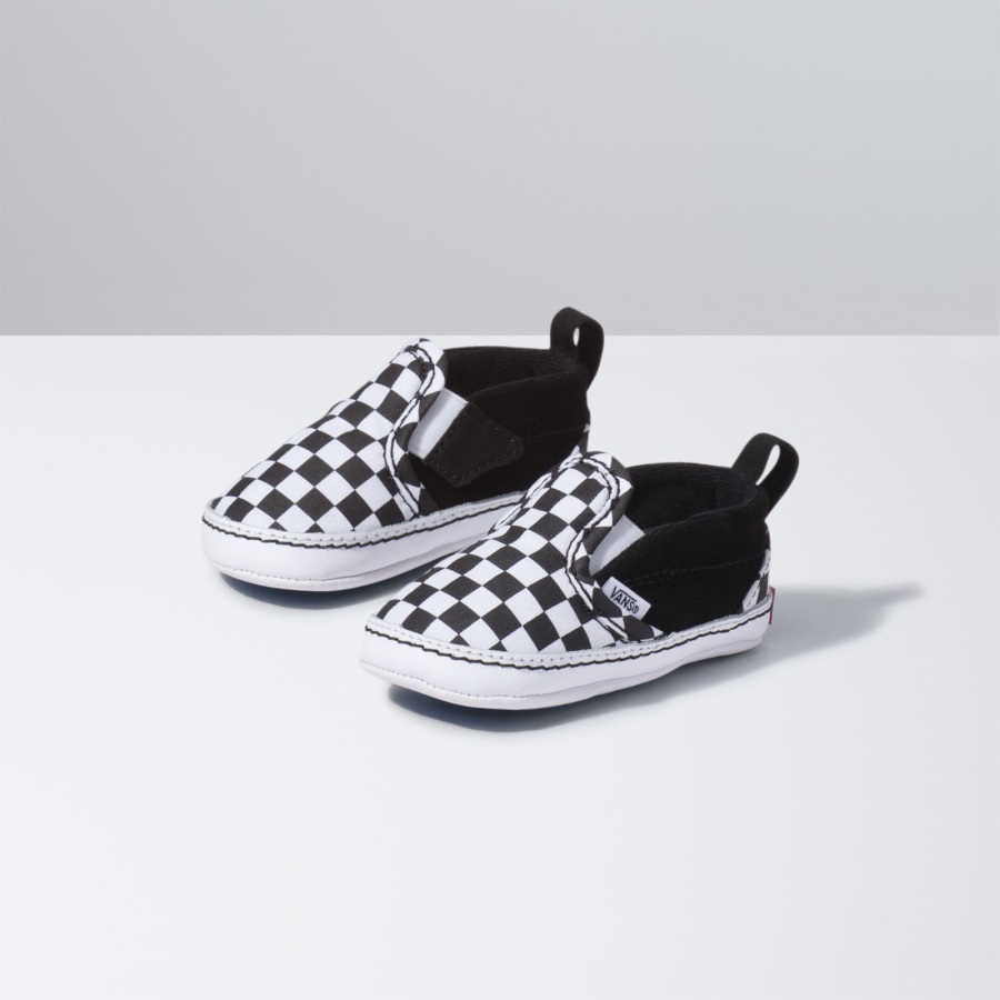 Vans Baby Checker Slip-on V Berceau Noir-true White