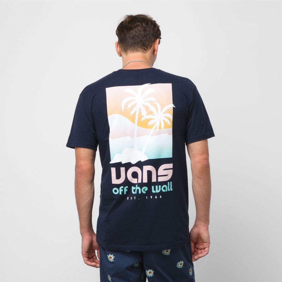 Vans Island T-shirt Double Paume Bleu Marine