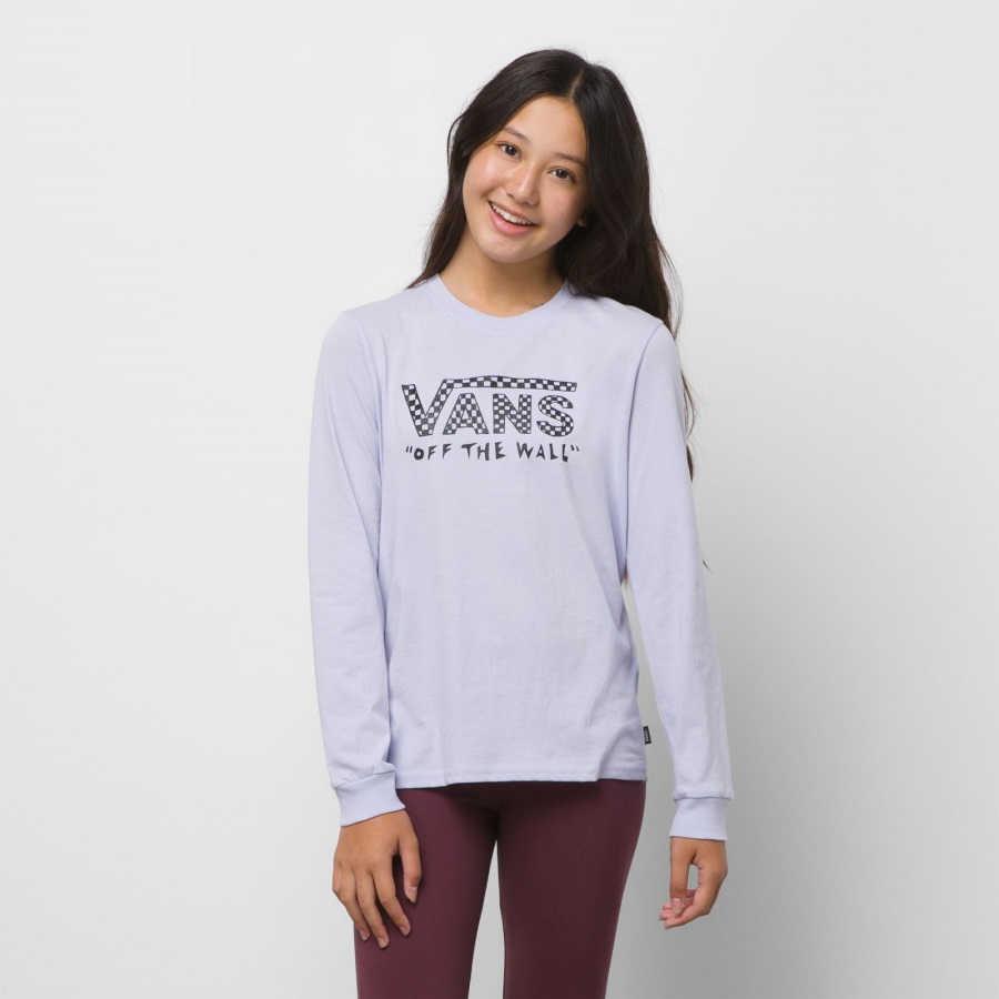 Vans Kids Centre Chest Bff T-shirt Violet Ciel