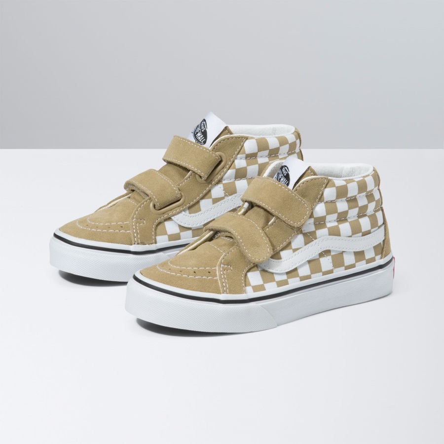 Vans Kids Damier Sk8-mid Reissue V Cornstalk
