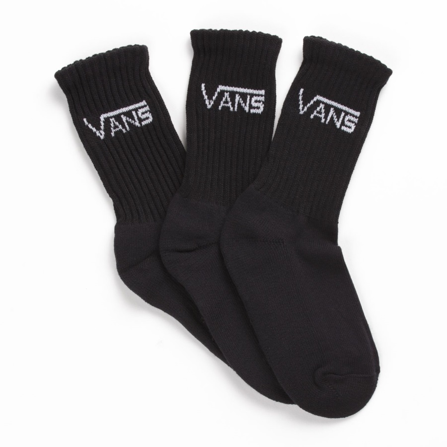 Vans Kids Classic Crew Chaussettes Pack De 3 Paires 10-13.5 Noir