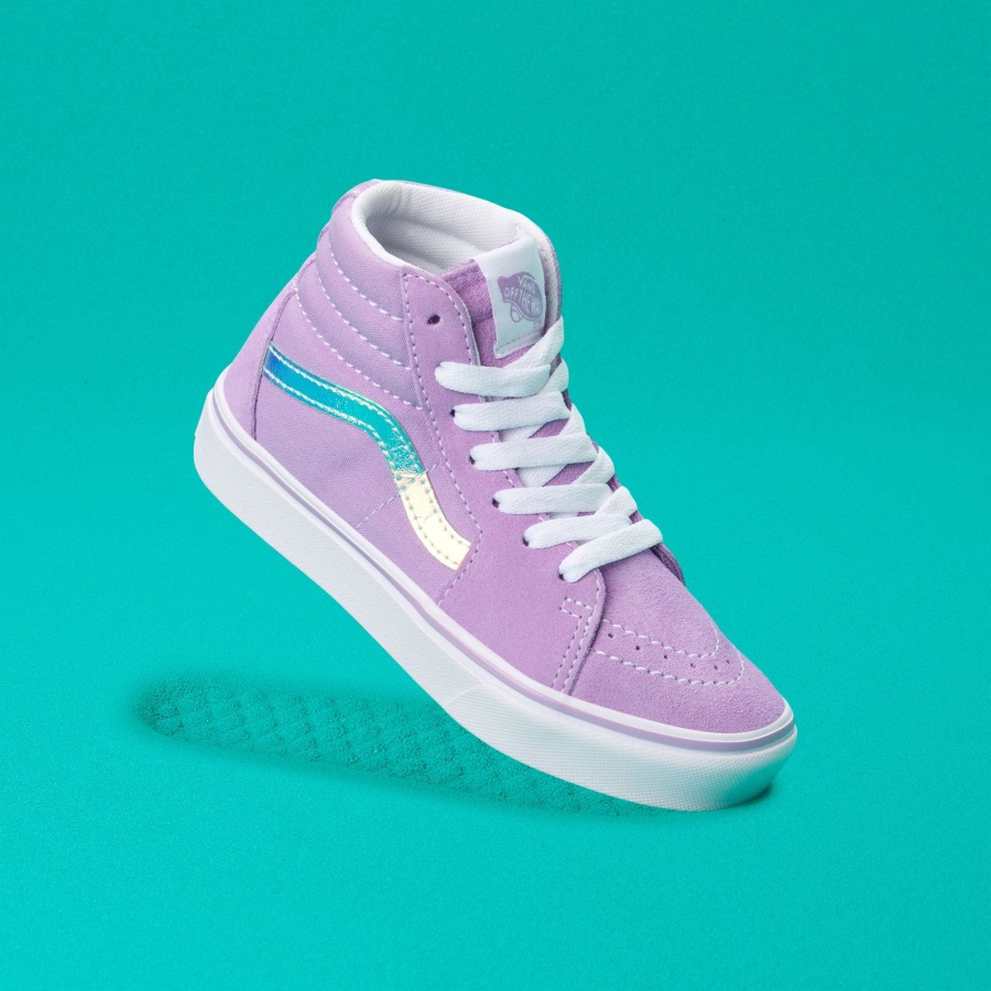 Vans Kids Comfycush Sk8-hi Lilas Transparent Irisé