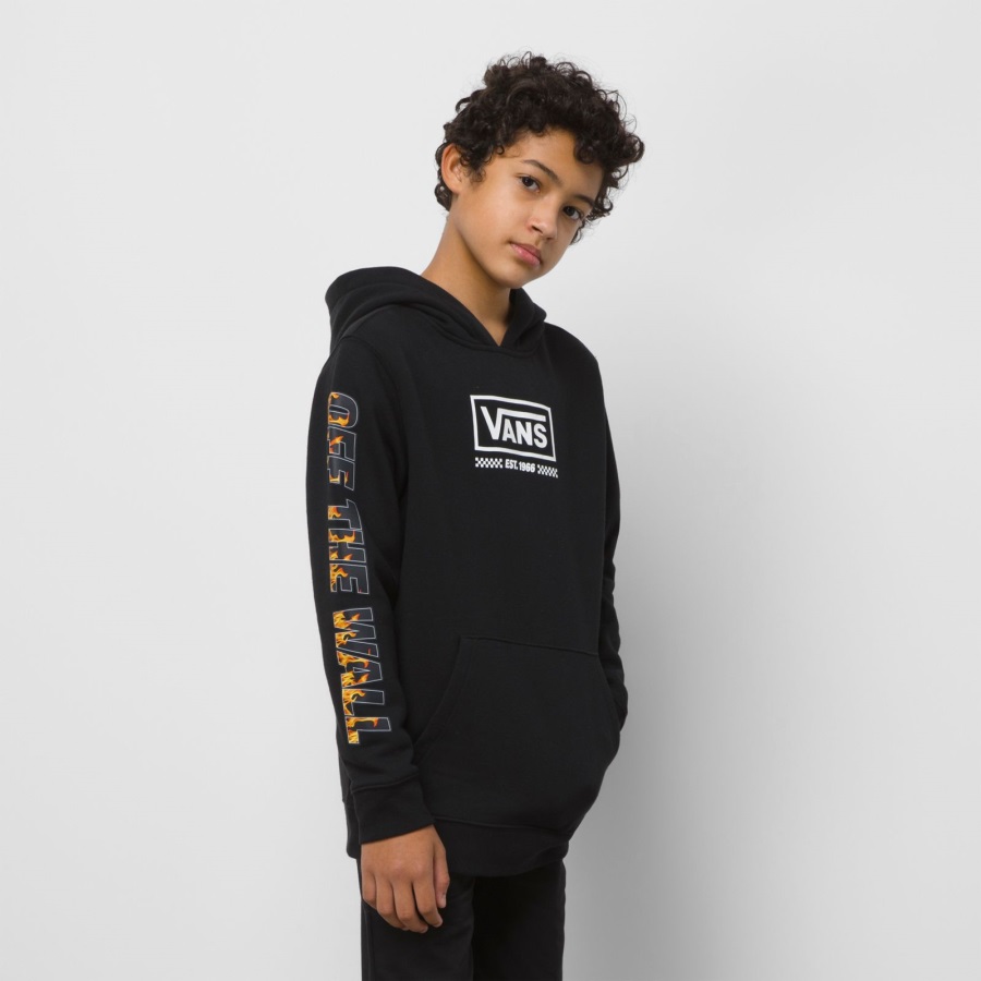 Vans Enfants Digi Flames Sweat à Capuche Noir