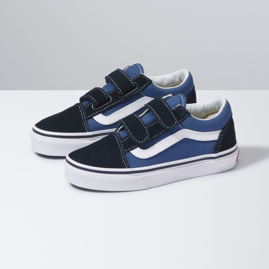 Vans Enfants Old Skool V Marine-true White
