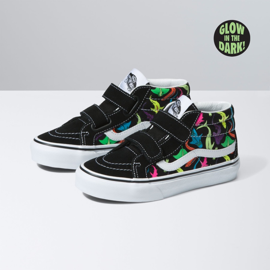 Vans Enfants Sk8-mid Reissue V Glow Sharks Noir Multi