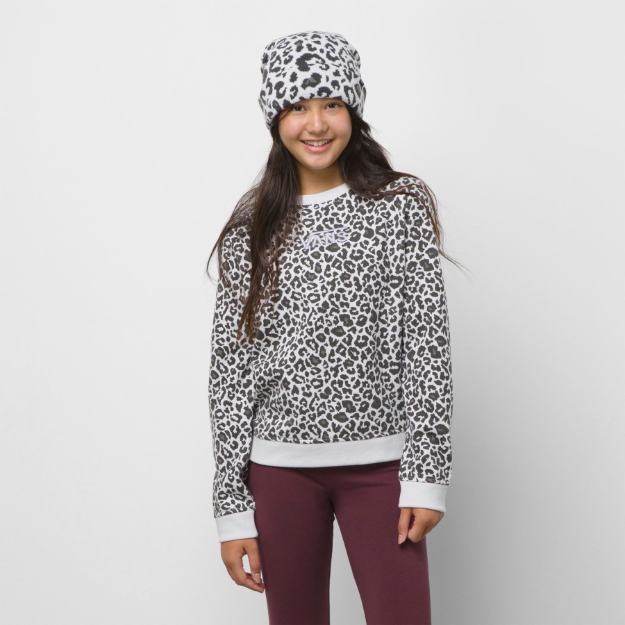 Vans Pull Léopard Des Neiges Pour Enfants Crew Nimbus Cloud
