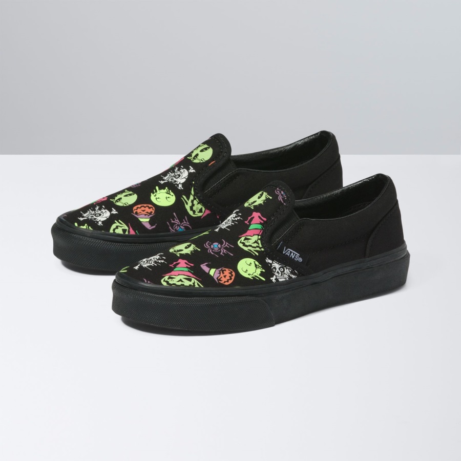Vans Kids Trippy Drip Glow Classique Slip-on Noir