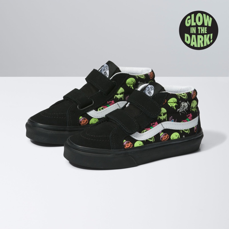 Vans Enfants Trippy Drip Glow Sk8-mid Reissue V Noir