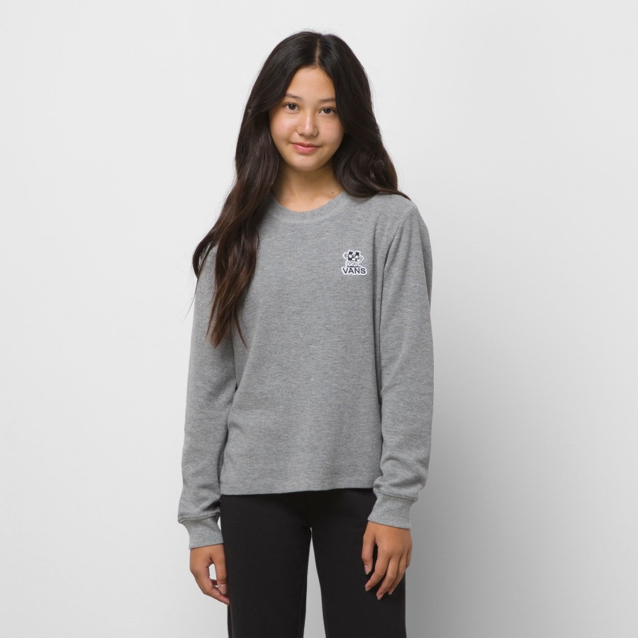 Vans Kids Walk It Thermal T-shirt à Manches Longues Gris Chiné