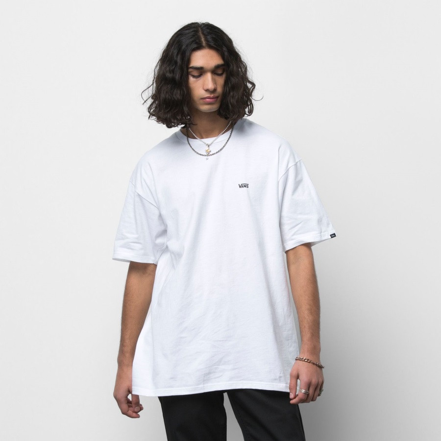Vans T-shirt à Logo Sur La Poitrine Gauche Blanc-noir
