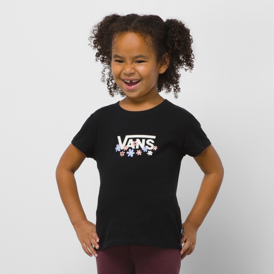 Vans Petit Enfant T-shirt Floral Zone Noir