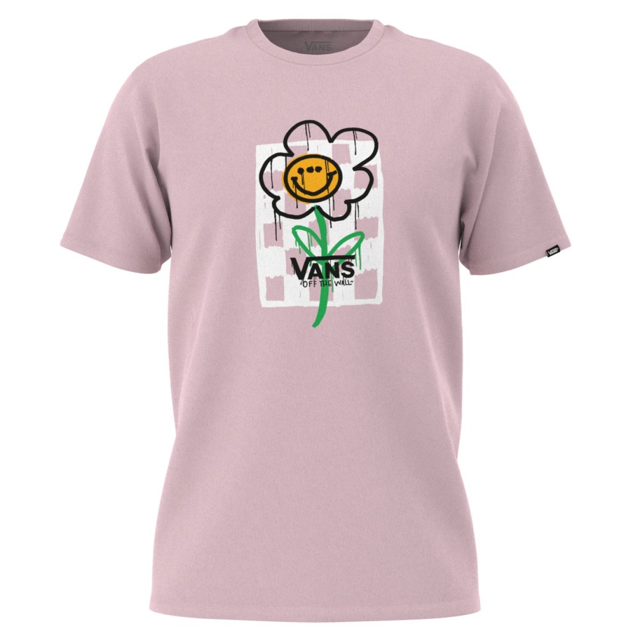 Vans T-shirt Peint Pour Petits Enfants Rose