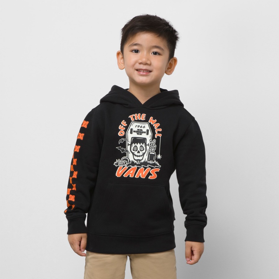 Vans Petits Enfants Sk8 Tête De Mort Sweat à Capuche Noir