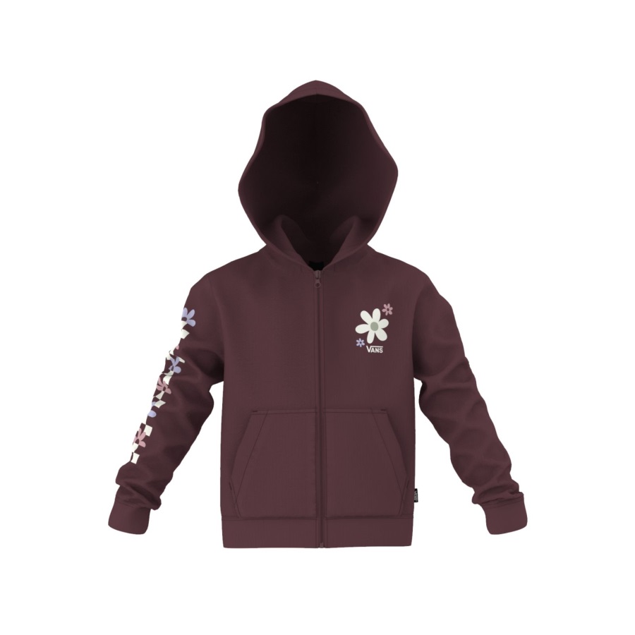 Vans Little Kids Sweat à Capuche Zippé à Fleurs D'hiver Catawba Raisin