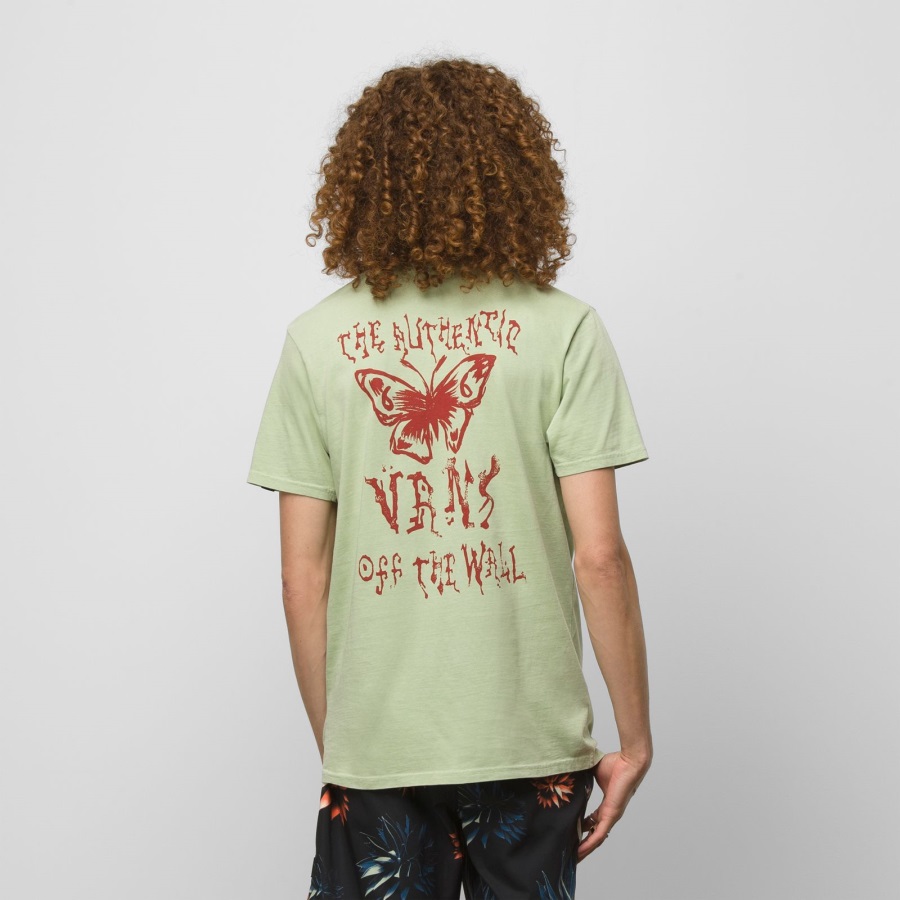 Vans T-shirt Mariposa Vert Céladon