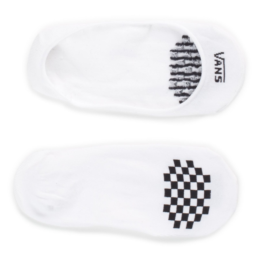 Vans No Show Chaussettes 3 Pack Taille 1-6 Blanc-noir