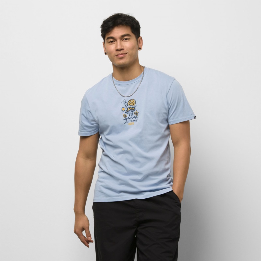Vans Off The Snail T-shirt Cachemire Bleu