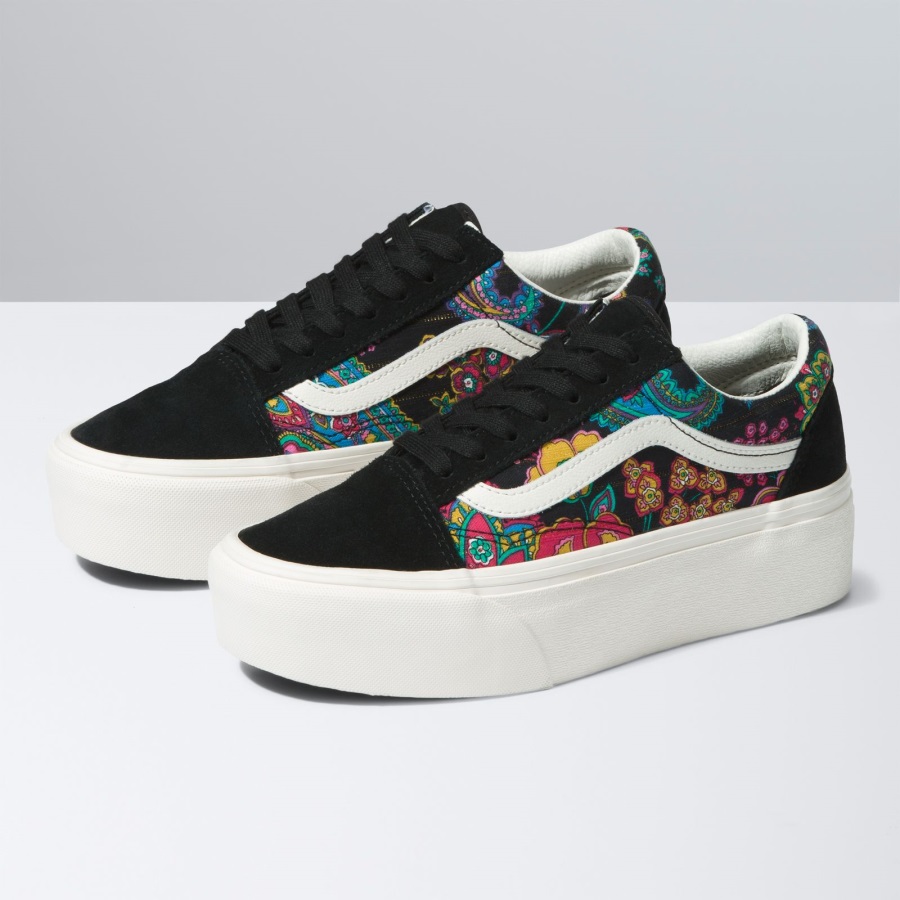 Vans Old Skool Stackform Paisley Bloom Noir