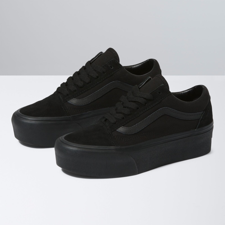 Vans Old Skool Stackform Daim-canvas Noir-noir