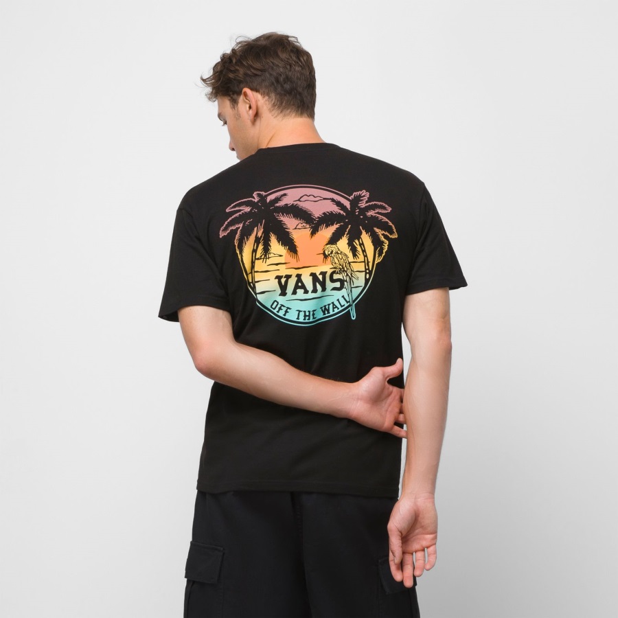 Vans île Paradisiaque Oiseau T-shirt Noir