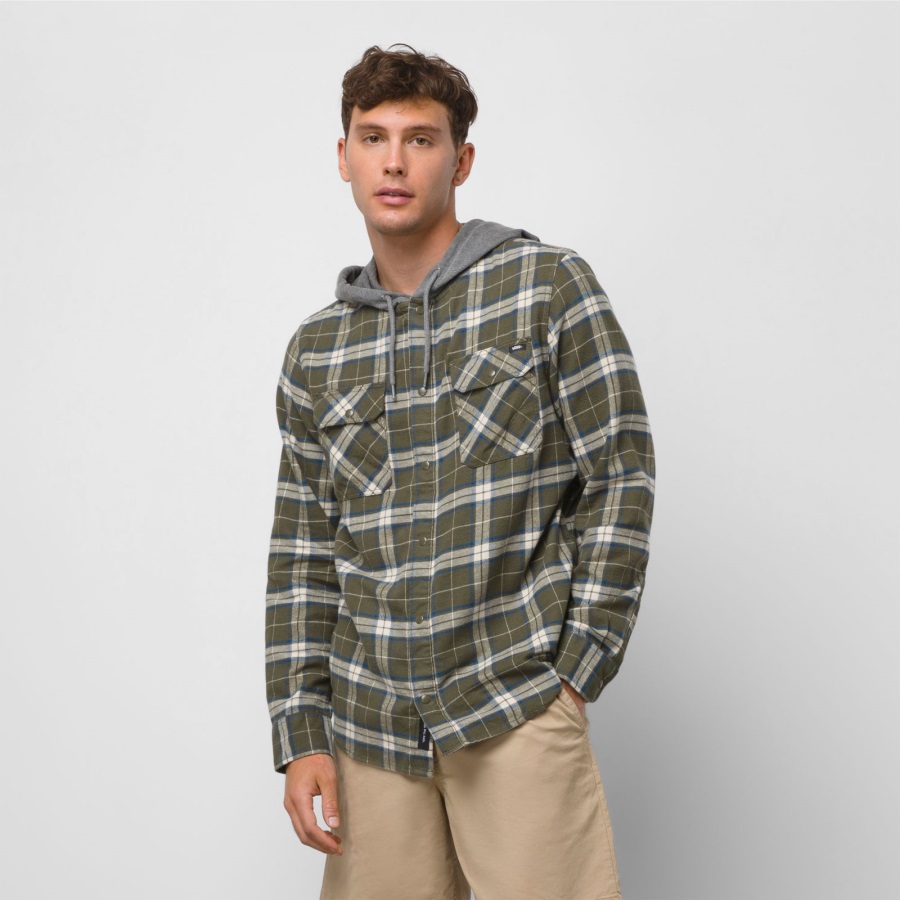 Vans Parkway Chemise Boutonnée En Flanelle à Capuche Feuille De Raisin-avoine