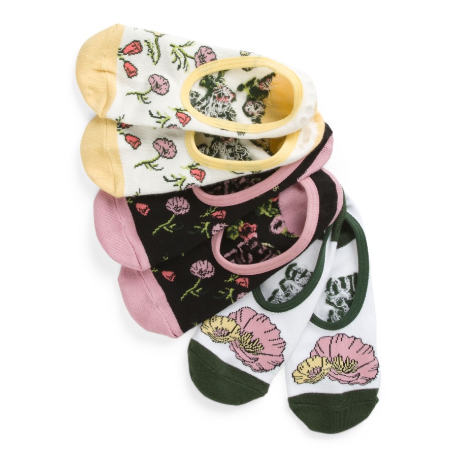 Vans Pavot Ditsy Canoodle Chaussette 3 Pack 6.5-10 Lilas