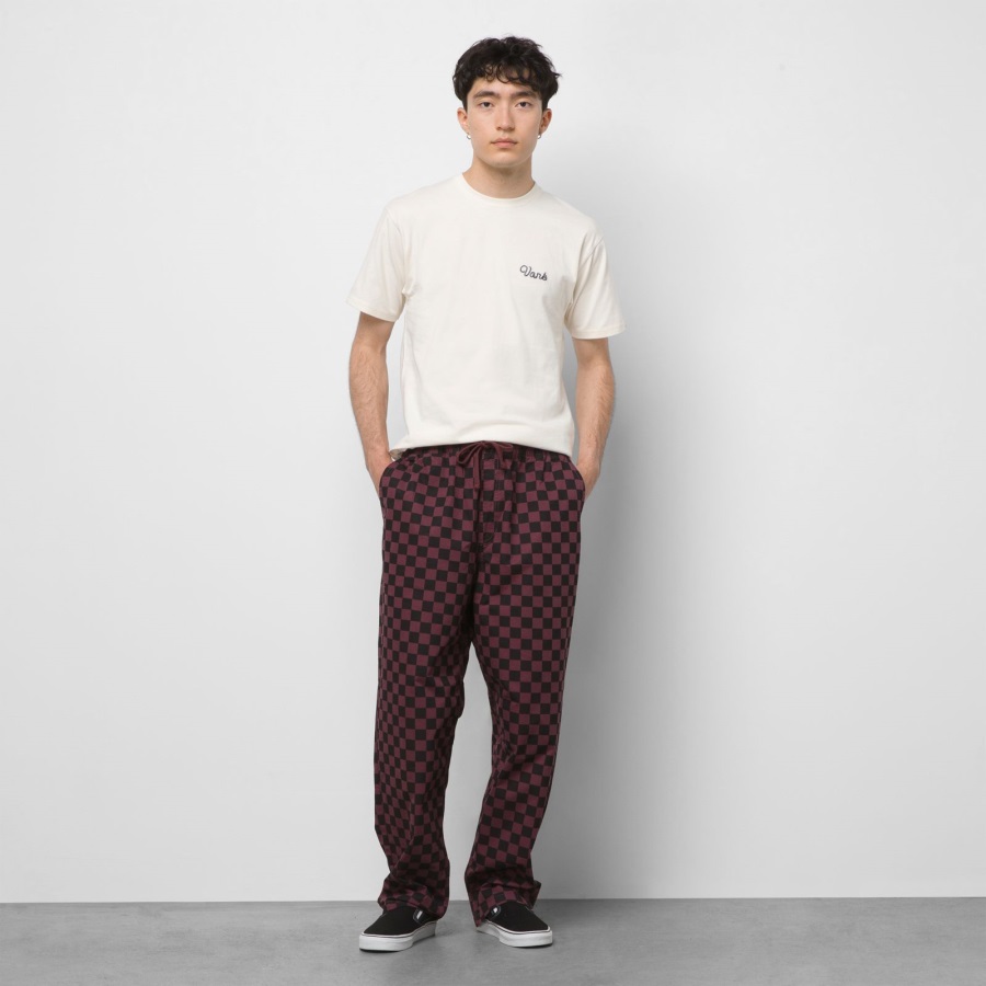 Vans Range Baggy Fuselé Taille élastique Pantalon Catawba Raisin-noir
