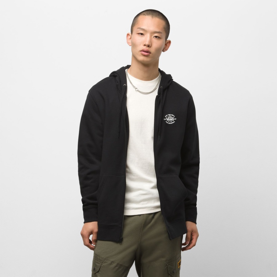 Vans Sweat à Capuche Zippé Saisonnier Noir