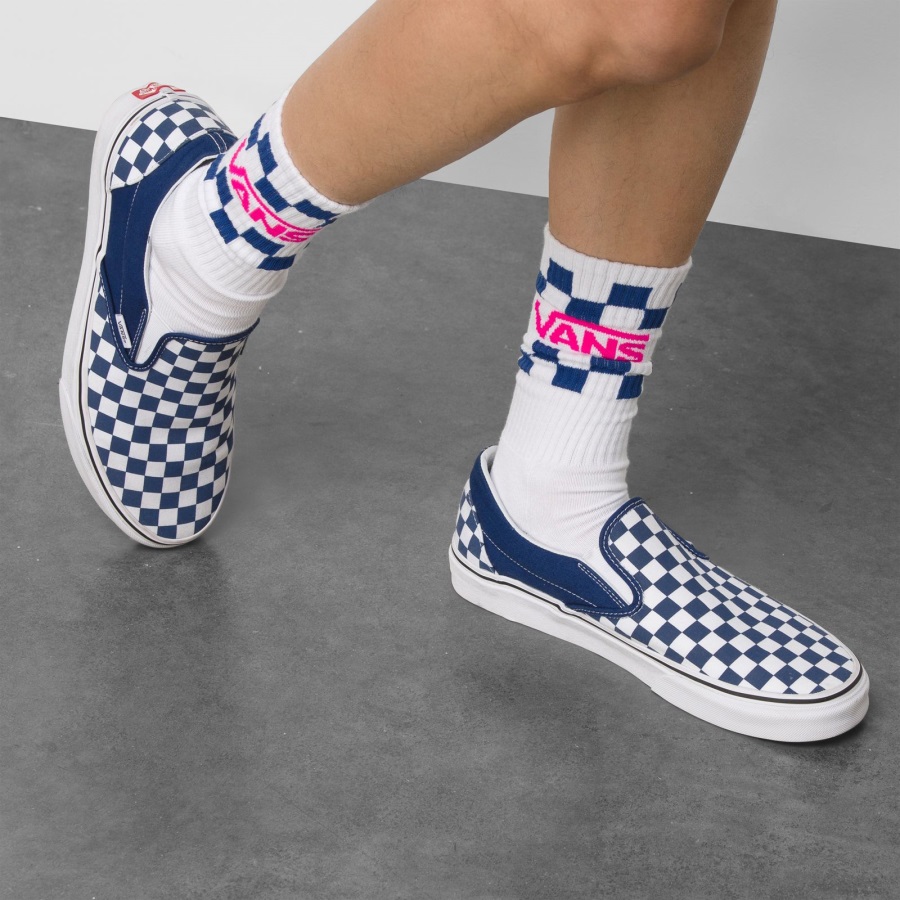 Vans Sketchy Past Crew Chaussette Taille 9.5-13 Blanc