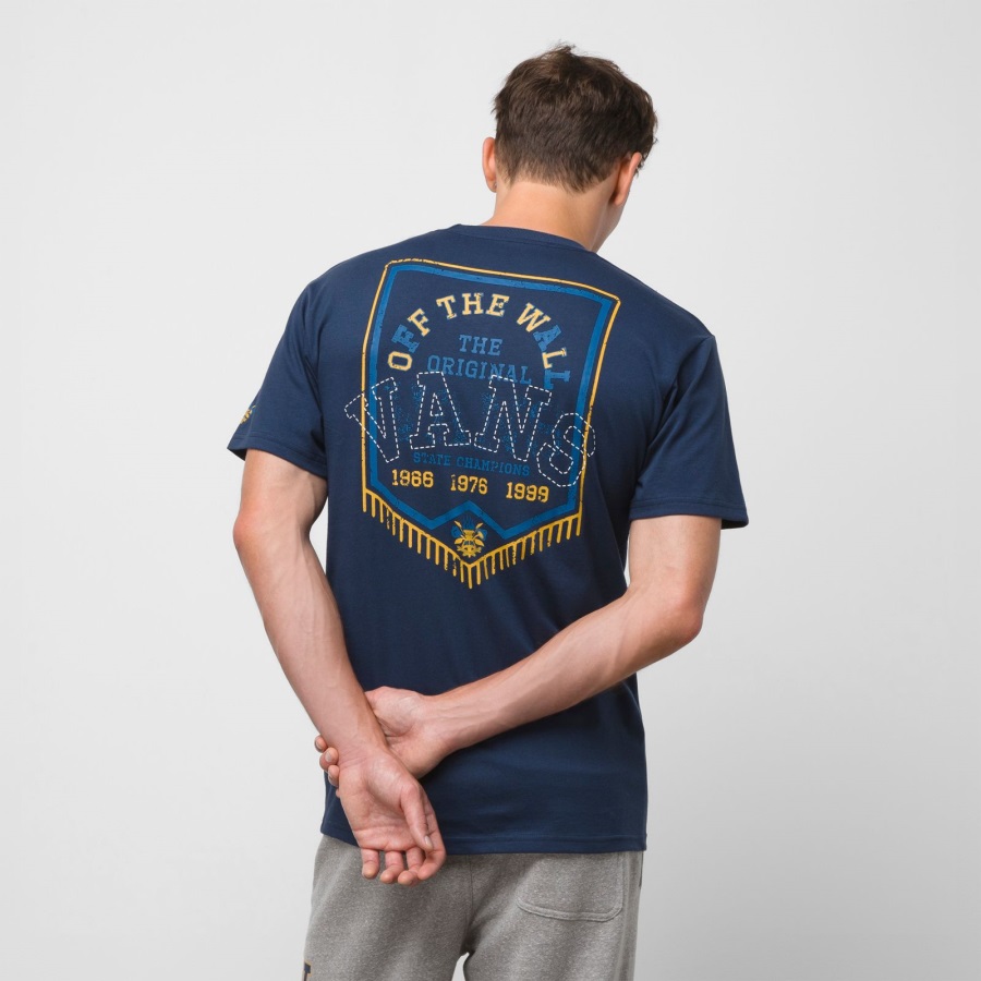 Vans Slack & Field T-shirt à Poche Bannière Dress Blues