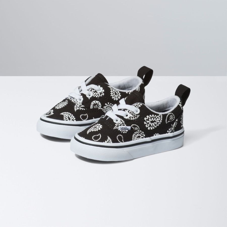 Vans Enfant En Bas âge Era élastique Dentelle Check Paisley Noir